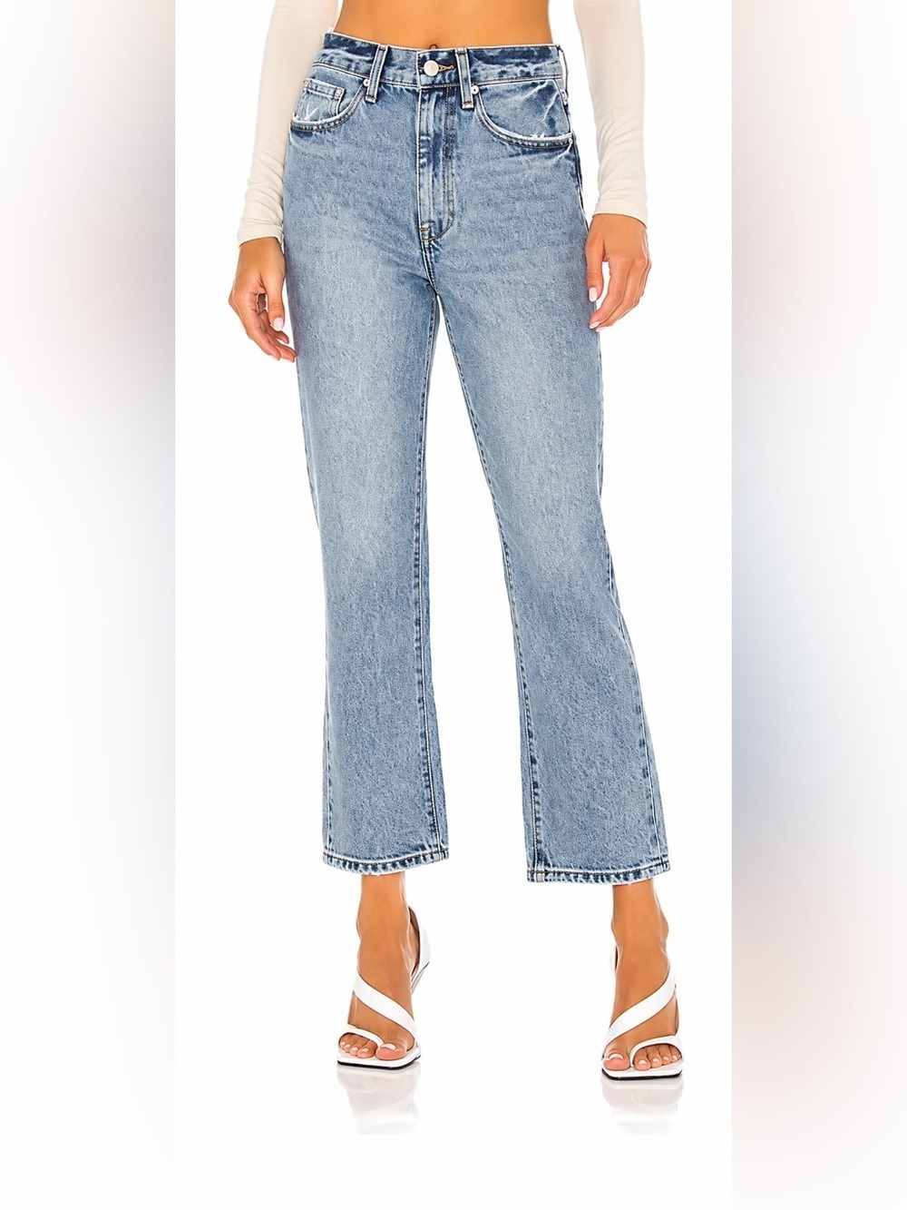 PISTOLA Eden High Rise Mom Kick Jeans in Meridian Size 30